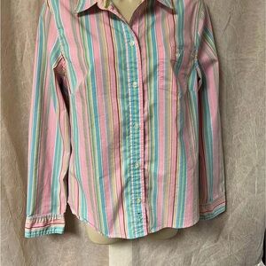 Old Navy Multicolor Striped Button-Up Shirt